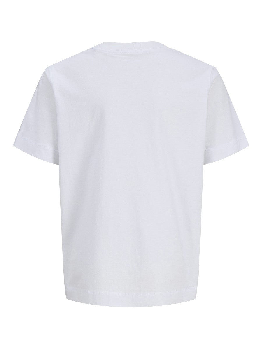 JACK & JONES Junior Kids Jungen T-shirt Shirt Baumwolle Sommer weiß 128 - 176