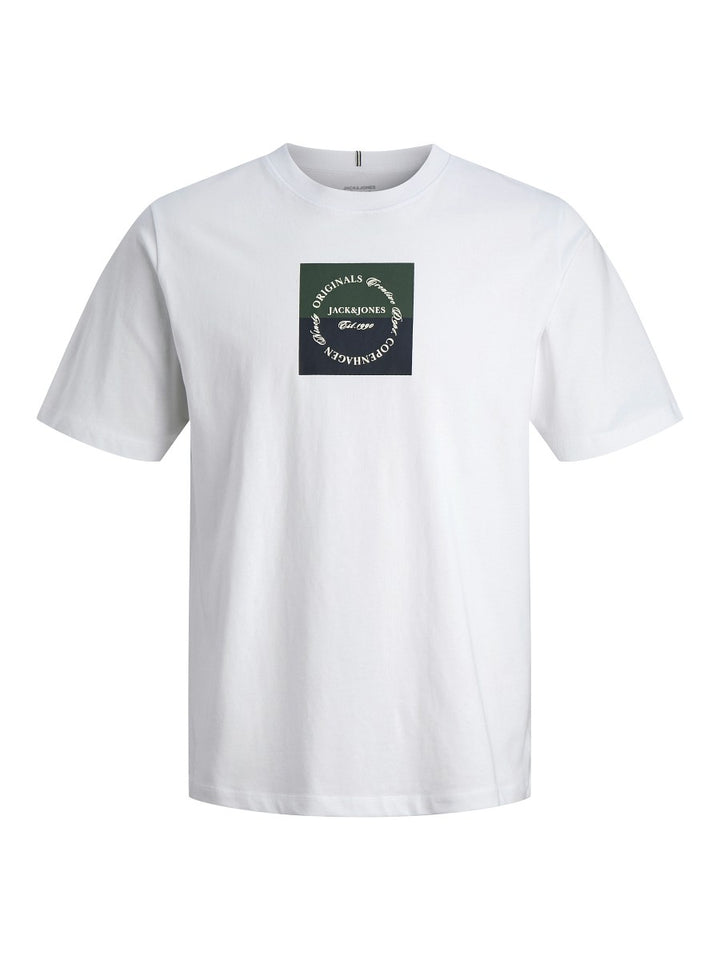 JACK & JONES Junior Jungen T-shirt Kinder Shirt Baumwolle Sommer weiß 128 - 176