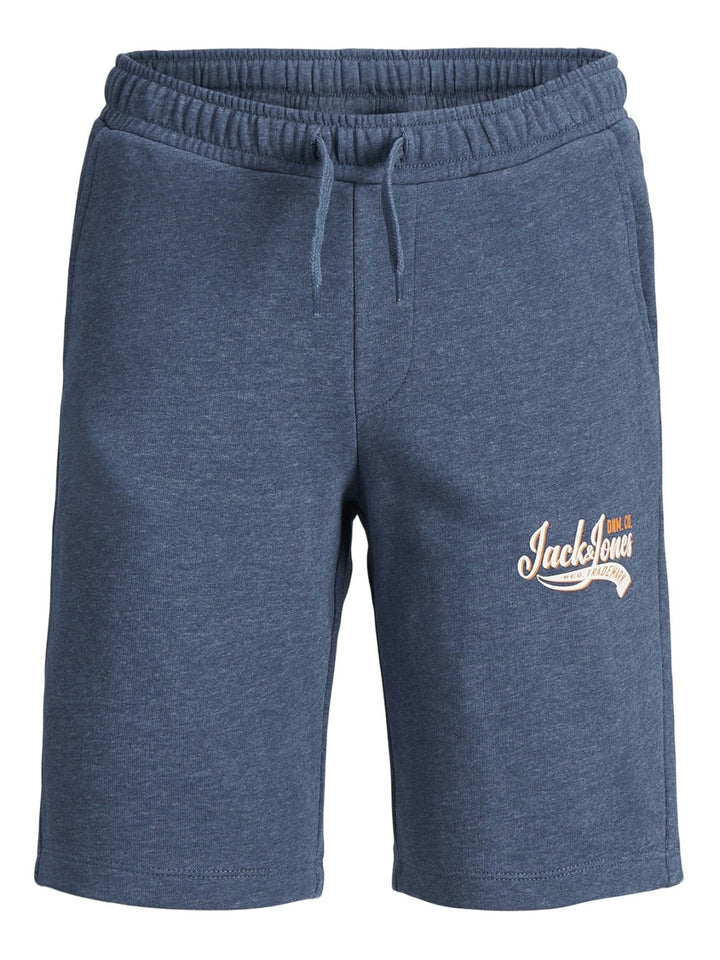 JACK & JONES Jungen Sweat Shorts Jogginghose blau Logo Druck Größe 140 bis 176