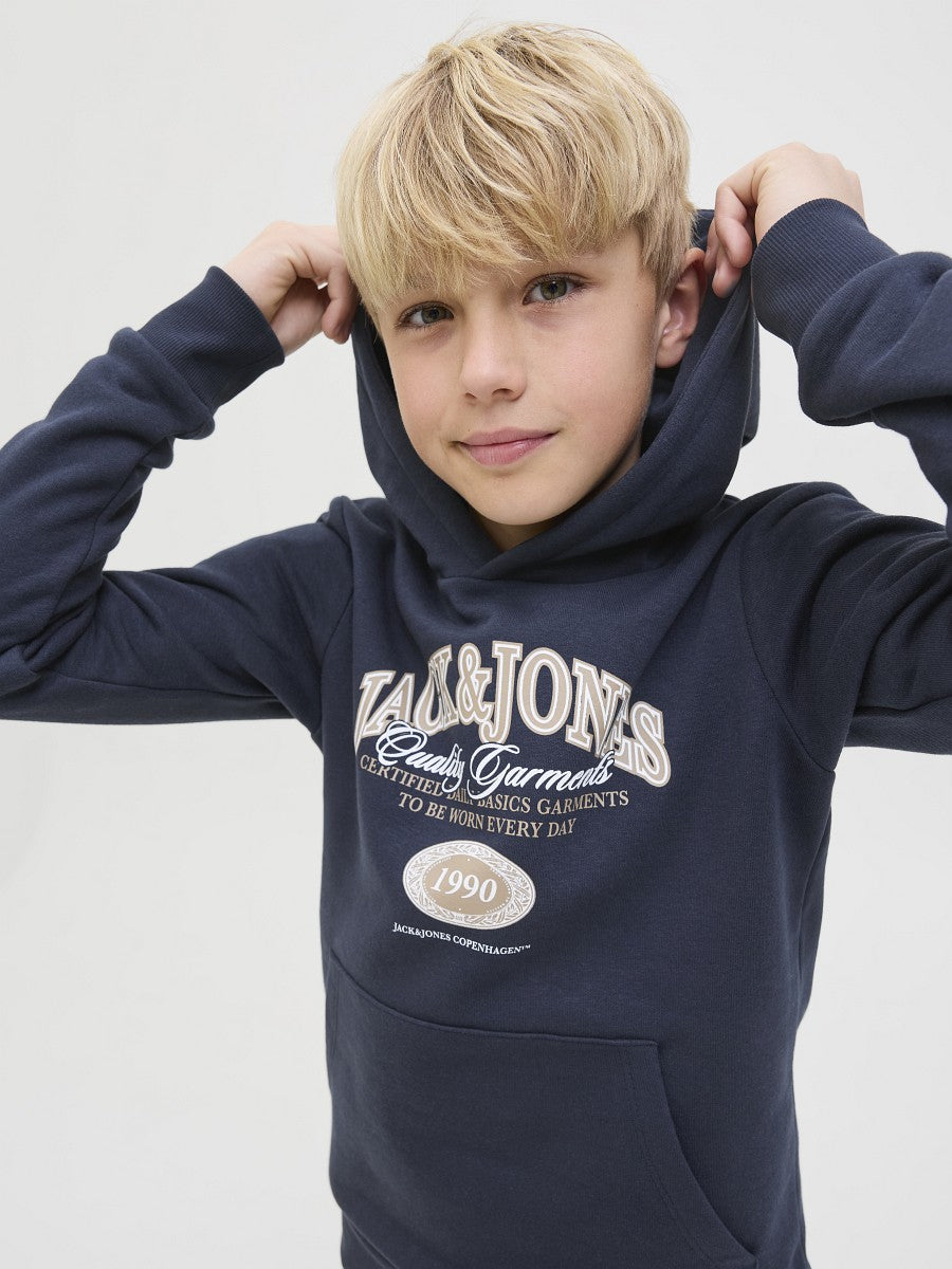 JACK & JONES Junior Kapuzenpullover Hoodie schwarz JJAri Größe 128 bis 176