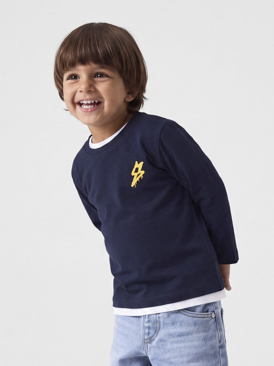 Name it Langarmshirt Kinder Jungen Dunkelblau Skater Longsleeve 98 - 122/128