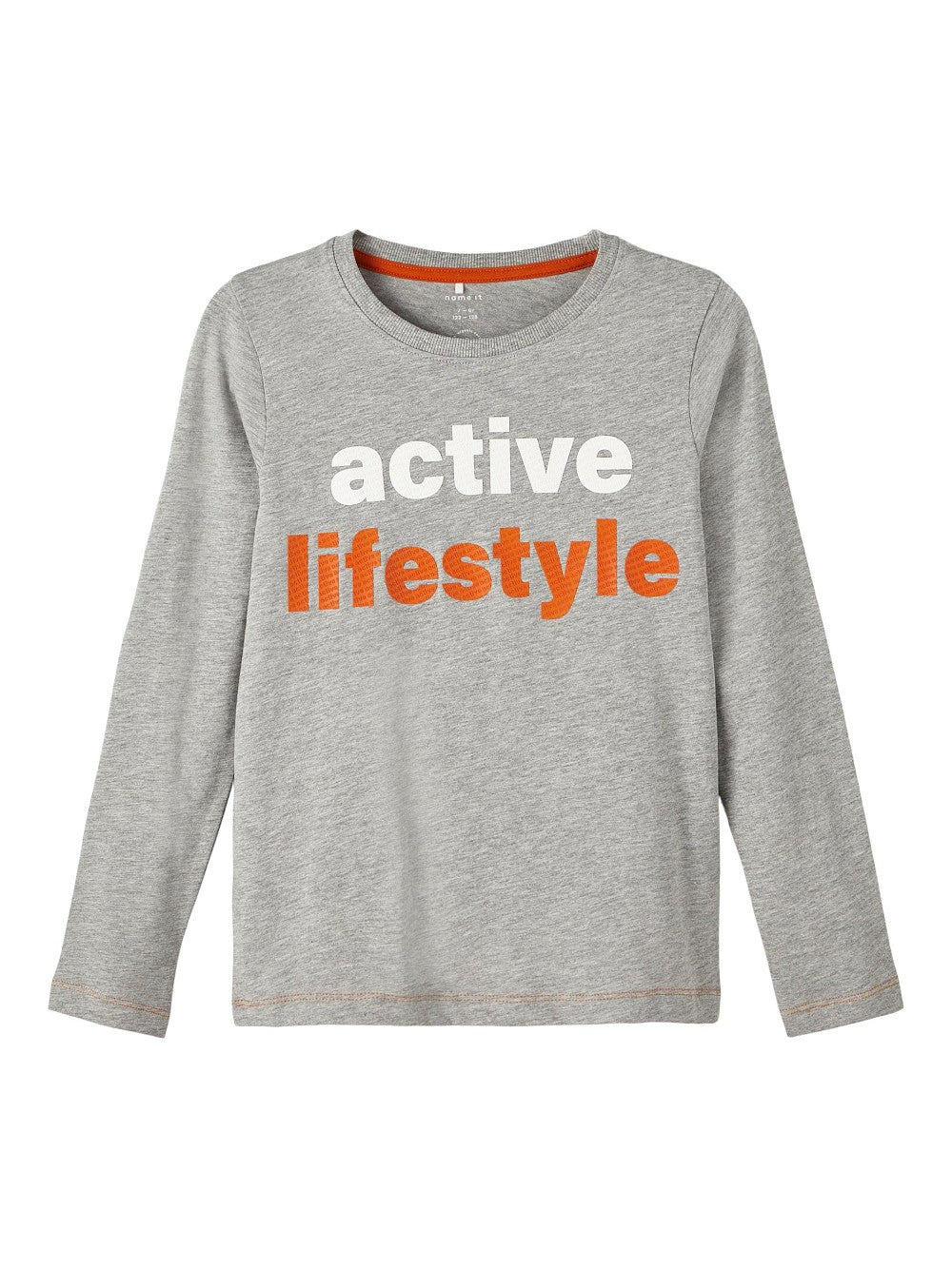 NAME IT Langarmshirt NKMLulle active lifestyle grau Größe 116 bis 146/152