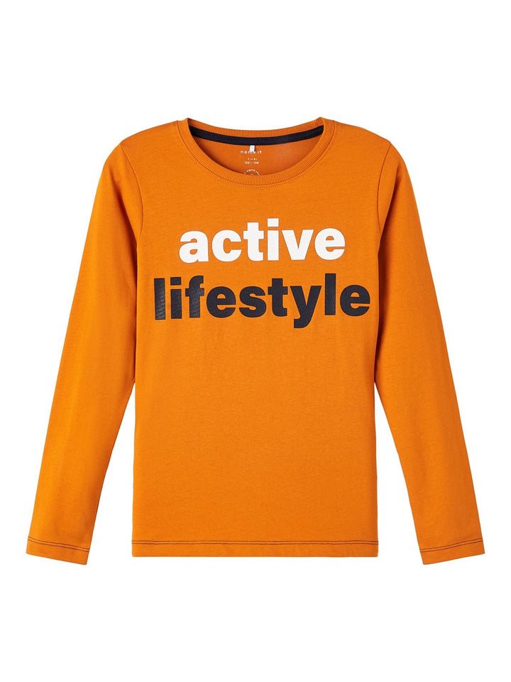 NAME IT Langarmshirt NKMLulle active lifestyle orange Größe 116 bis 146/152