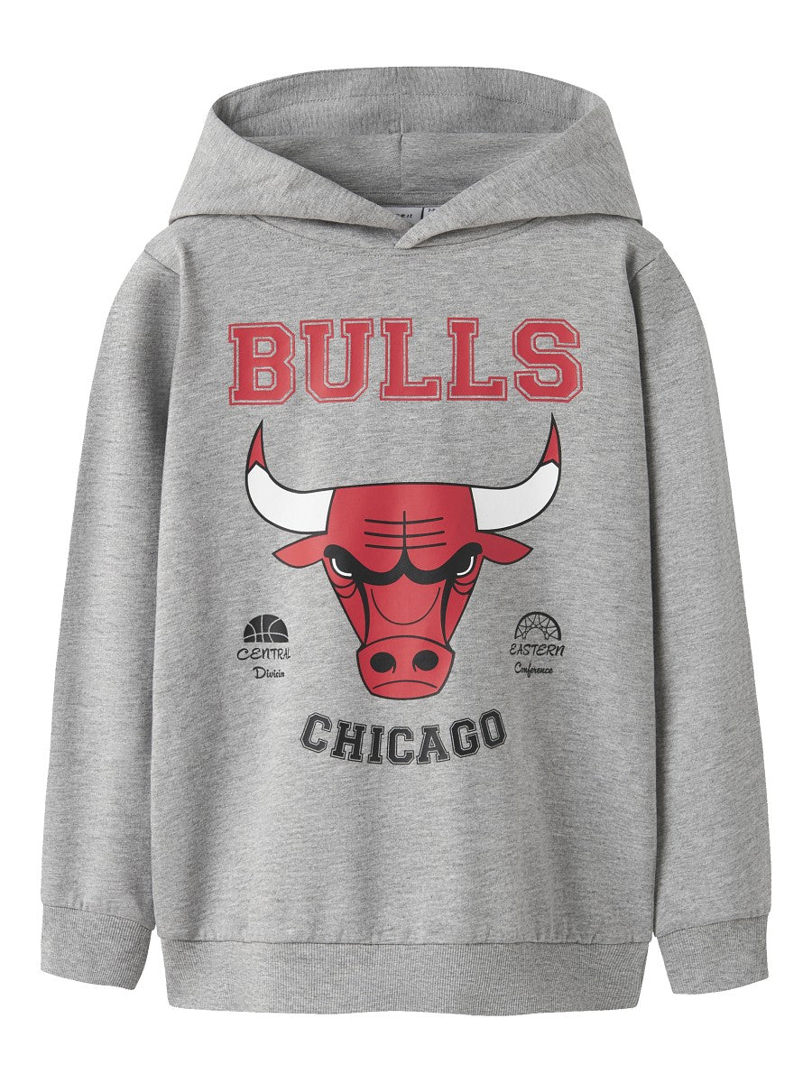 NAME IT Sweatshirt Hoodie grau NBA Chicago Bulls Größe 122/128 bis 158/164