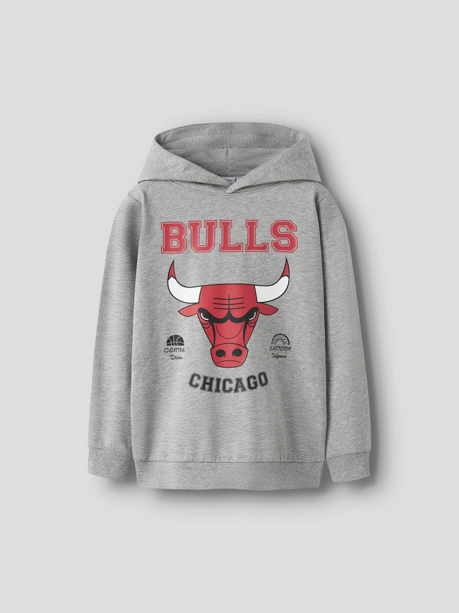 NAME IT Sweatshirt Hoodie grau NBA Chicago Bulls Größe 122/128 bis 158/164