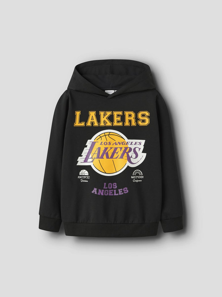 NAME IT Hoodie Sweatshirt Pullover Lakers NBA schwarz Größe 122/128 - 158/164