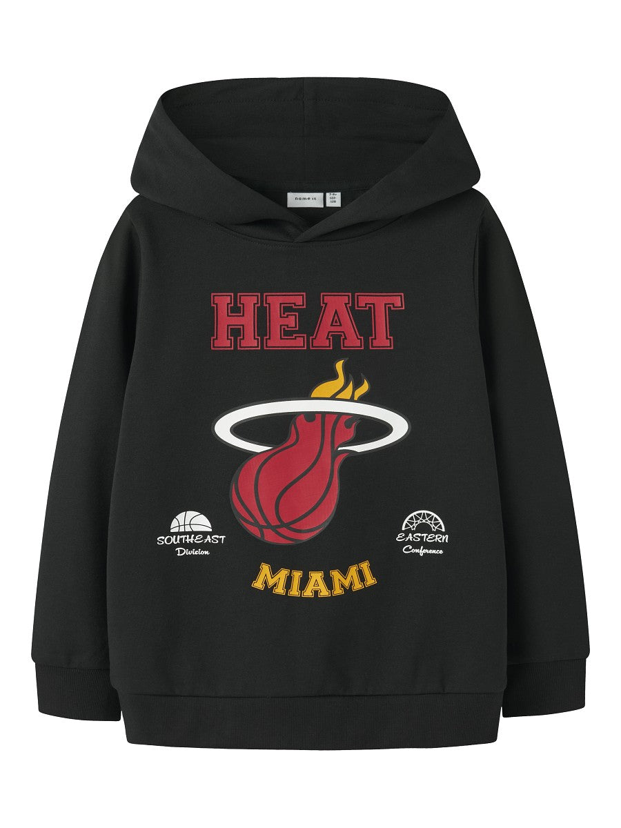 NAME IT Kapuzenpullover Hoodie Miami Heat NBA schwarz Größe 122/128 bis 158/164