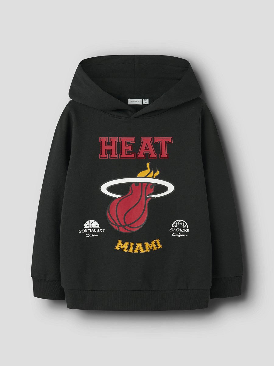 NAME IT Kapuzenpullover Hoodie Miami Heat NBA schwarz Größe 122/128 bis 158/164