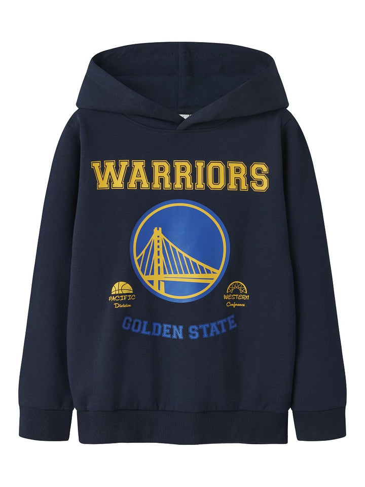 NAME IT Hoodie Kapuzenpullover Warriors NBA dunkelblau Größe 122/128 - 158/164