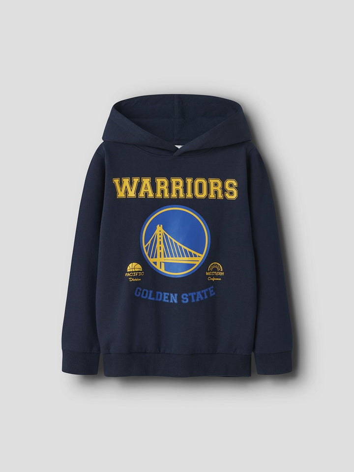 NAME IT Hoodie Kapuzenpullover Warriors NBA dunkelblau Größe 122/128 - 158/164