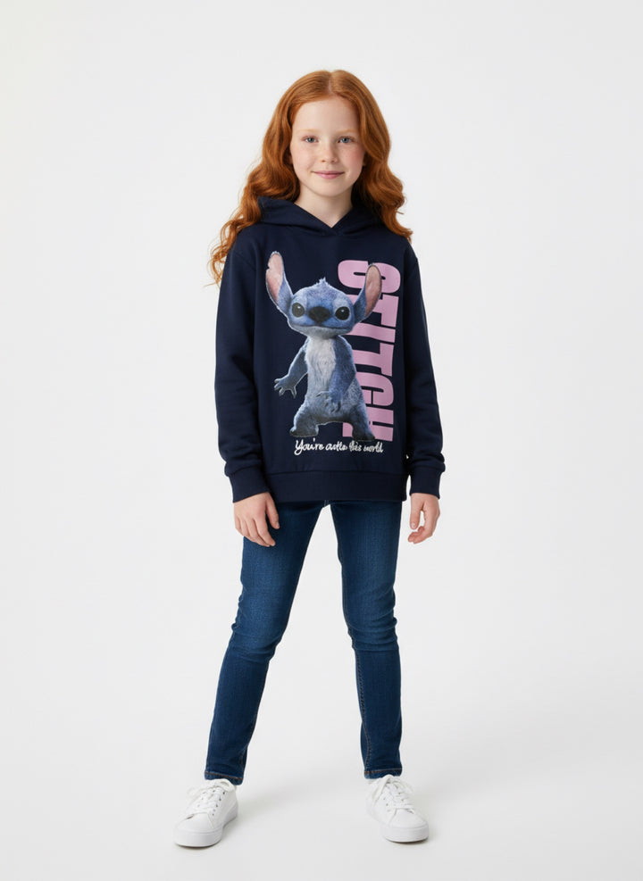 Kinder Mädchen Hoodie Kapuzenpullover Sweatshirt Disney Lilo & Stitch 110 - 164