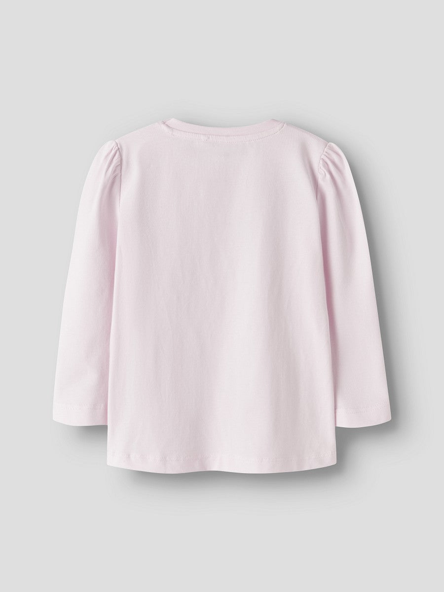 Name it Mädchen Langarmshirt Rosa Love Glitzerprint Baumwolle 92 - 122/128