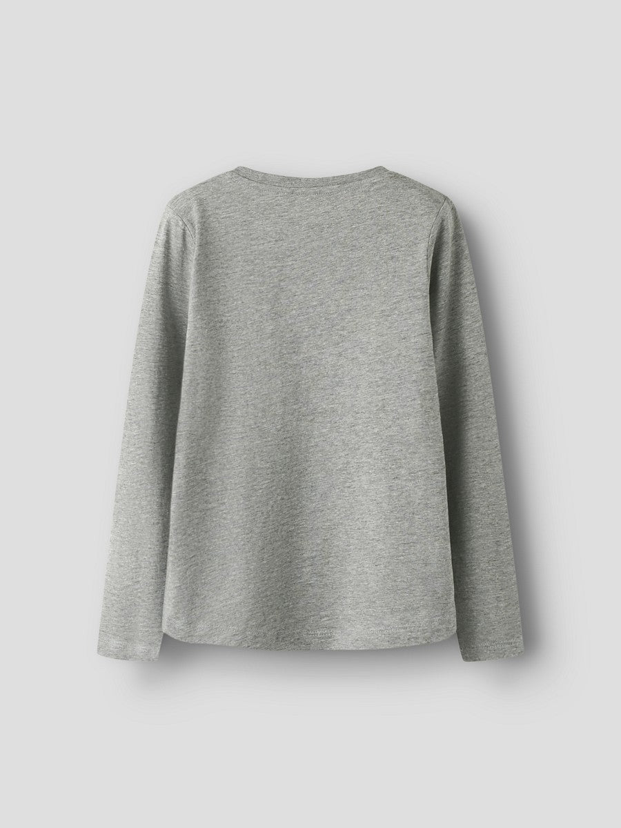 Name it Mädchen Kinder Langarmshirt Paris grau Shirt Longsleeve 116 - 158/164