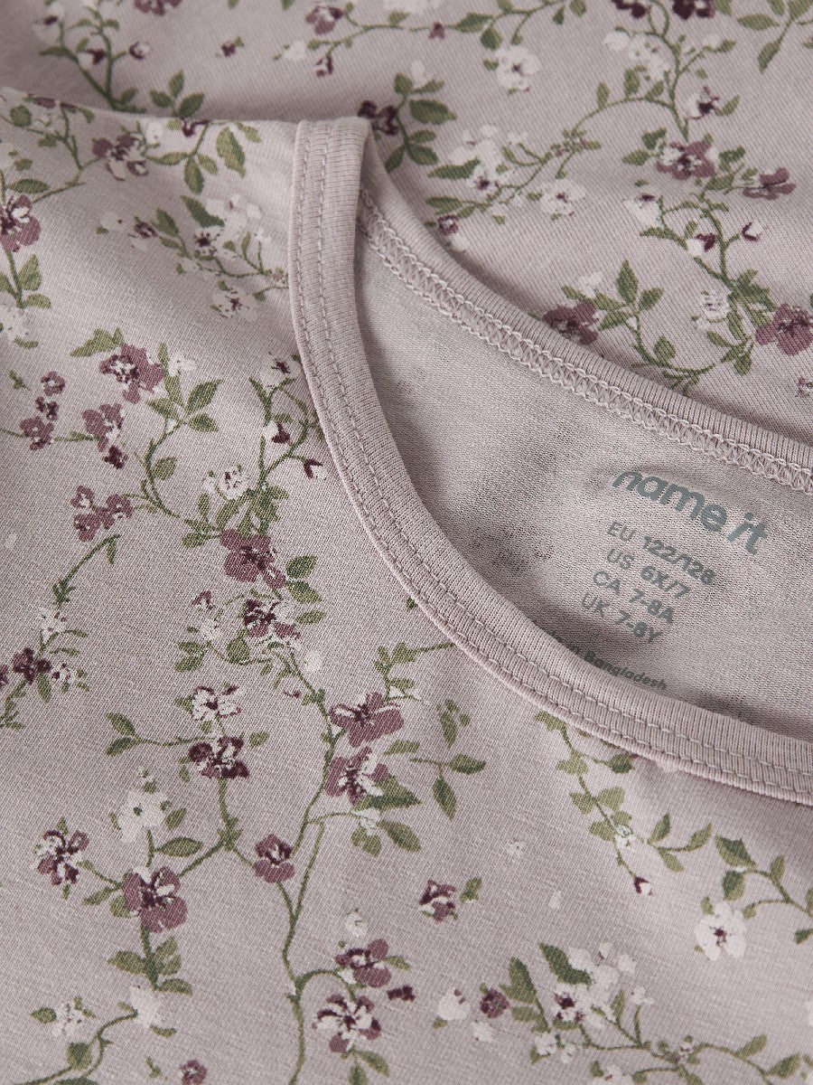 NAME IT Mädchen Pyjama Schlafanzug rosa Blümchen Größe 86/92 bis 158/164