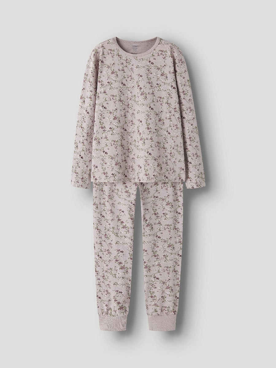 NAME IT Mädchen Pyjama Schlafanzug rosa Blümchen Größe 86/92 bis 158/164