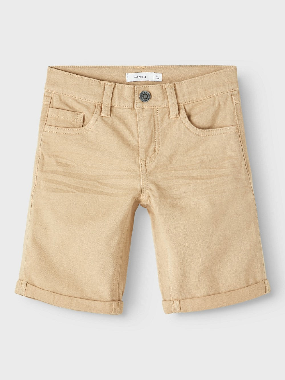 NAME IT Jungen Shorts Bermuda NKMSilas Slim beige hellbraun Größe 128 bis 164