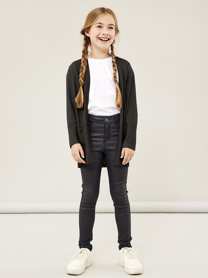 NAME IT leichte Strickjacke Cardigan NKFVicti schwarz Größe 116 bis 158-164