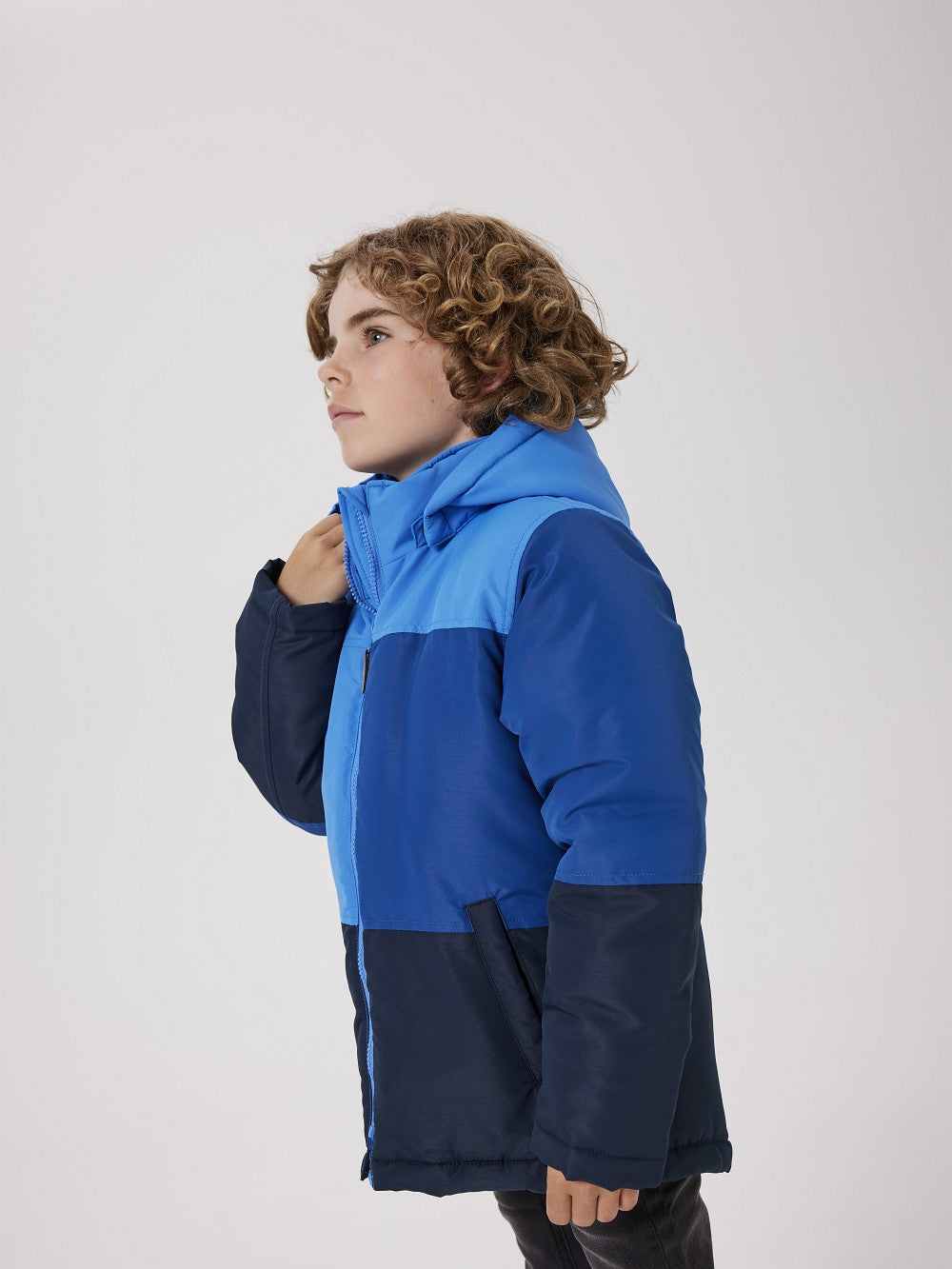 NAME IT Jungen Herbst Winterjacke NKMMax Kapuze wattiert blau Größe 128 bis 164