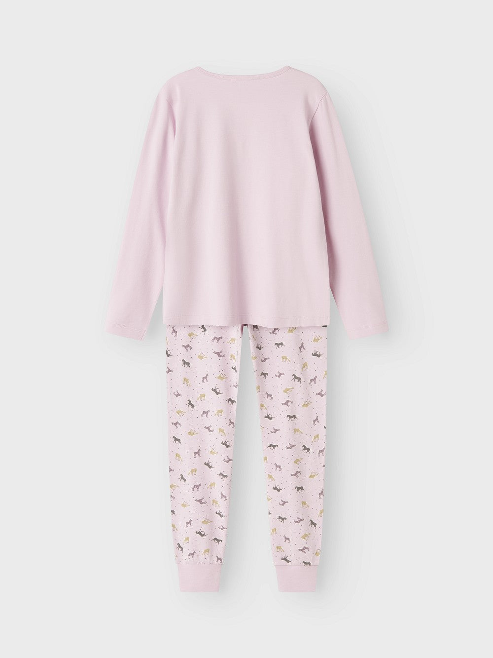 NAME IT Mädchen Pyjama Schlafanzug rosa Pferde Größe 86/92 bis 158/164