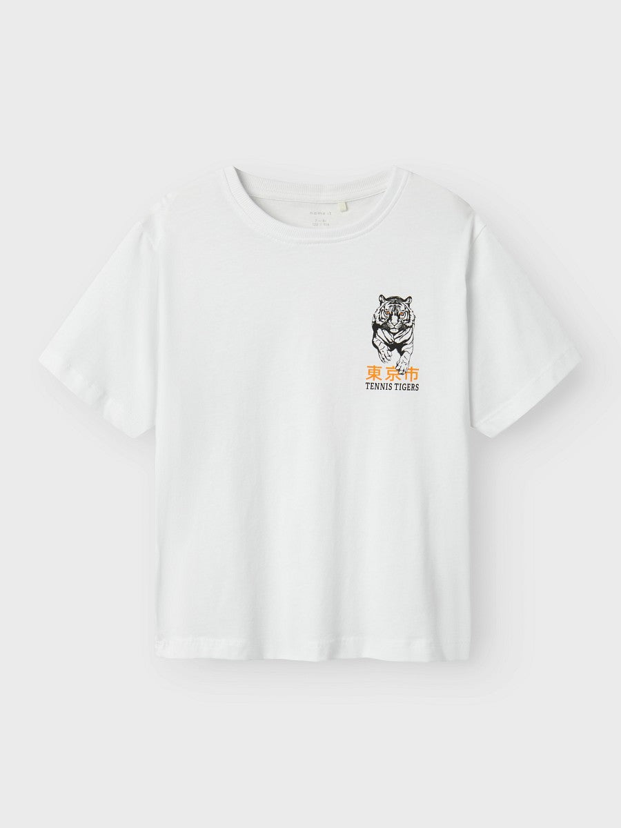 NAME IT kurzarm T-shirt NKMBennibo weiß Tennis Tiger Größe 116 bis 158/164