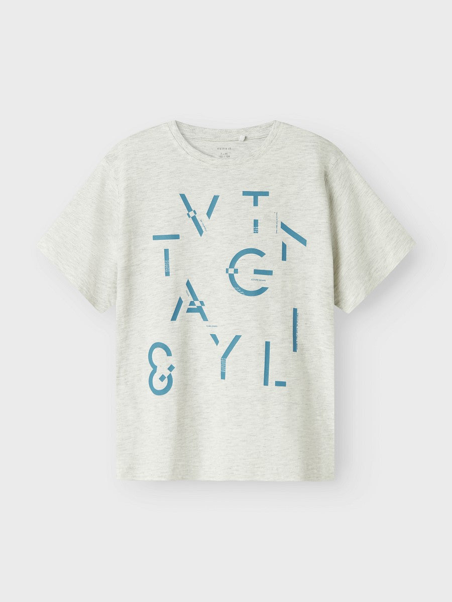 NAME IT Jungen kurzarm T-shirt NKMBennibo grau Mood Größe 116 bis 158/164
