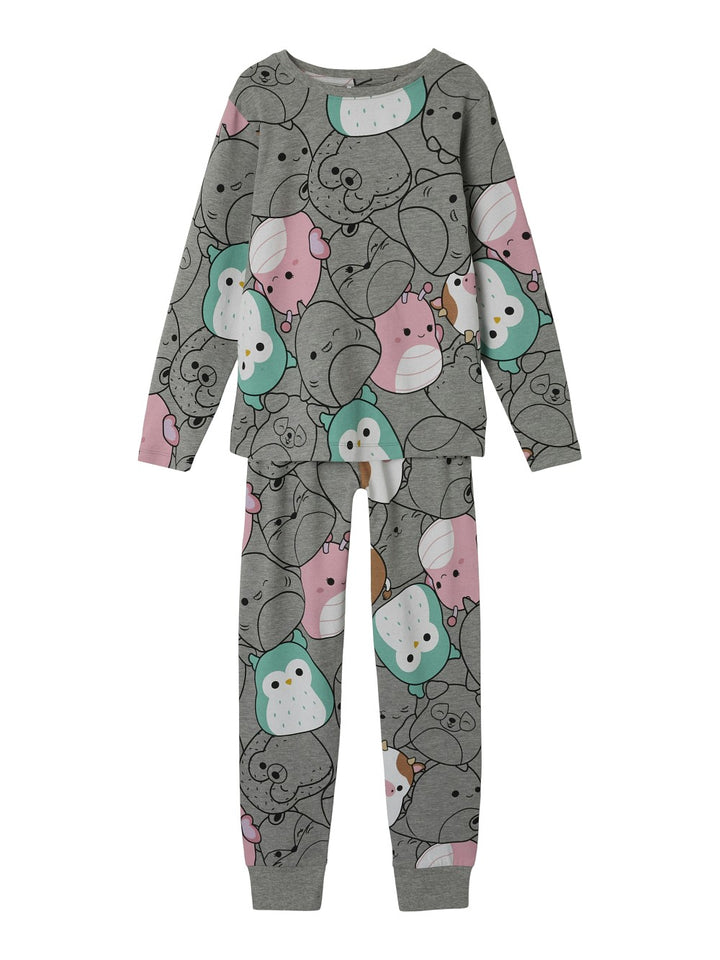 NAME IT Mädchen 2-tlg. Pyjama Schlafanzug grau Squishmallows Größe 110 bis 140