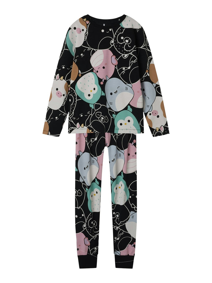 NAME IT Mädchen 2-tlg Pyjama Schlafanzug schwarz Squishmallows Größe 110 bis 140