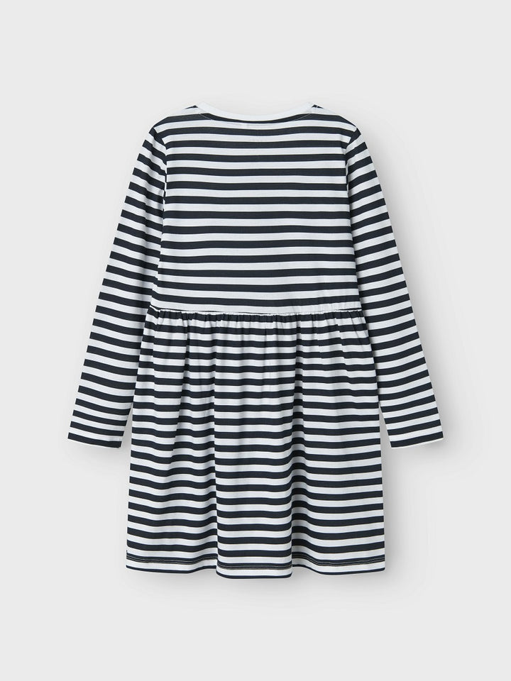 NAME IT langarm Kleid NKFVivia dunkelblau weiß geringelt Größe 134 bis 164