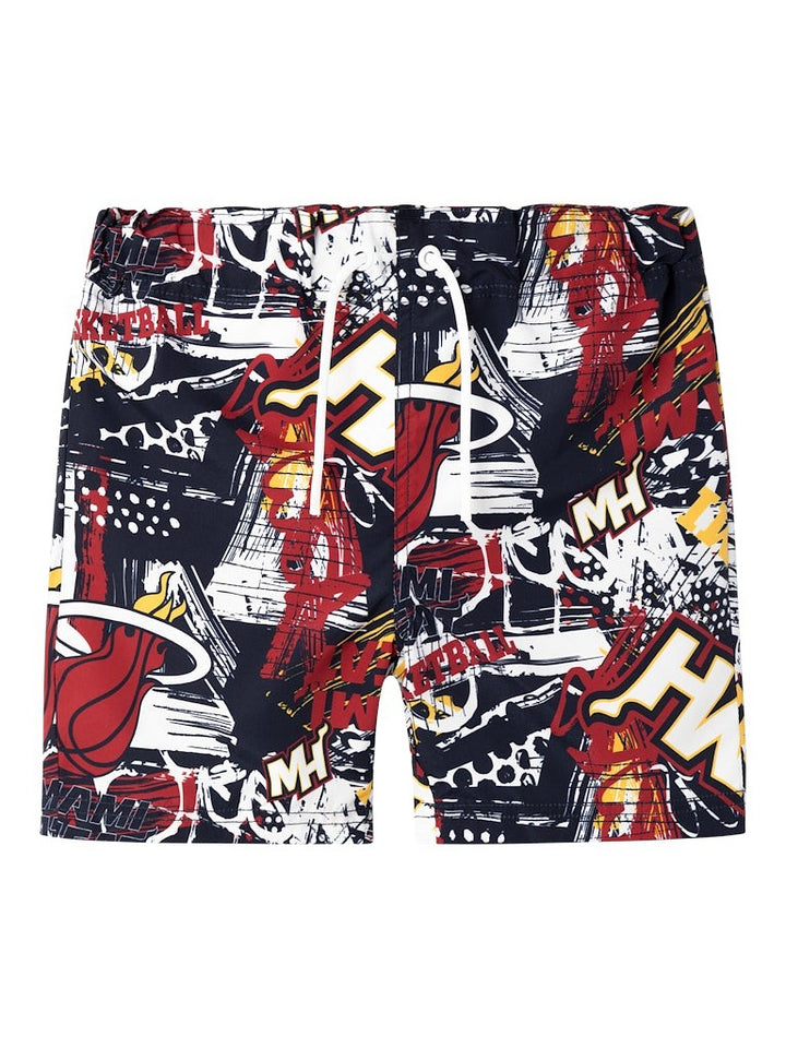 NAME IT Badeshorts Badehose NKMMAXTON NBA Miami Heat Größe 116 bis 152