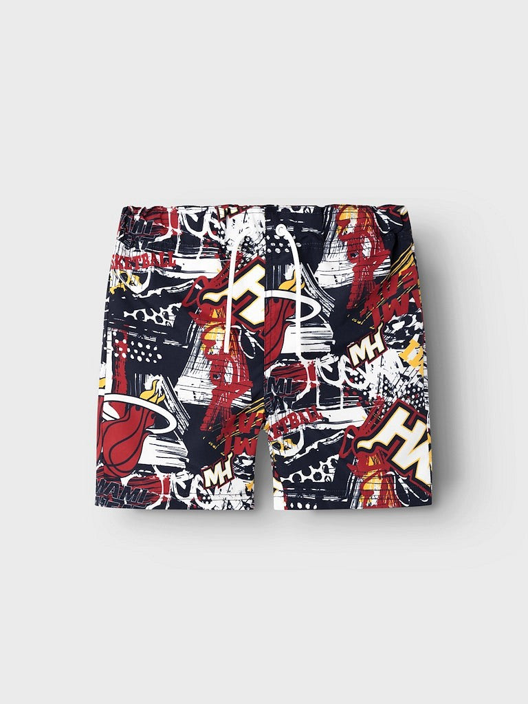 NAME IT Badeshorts Badehose NKMMAXTON NBA Miami Heat Größe 116 bis 152