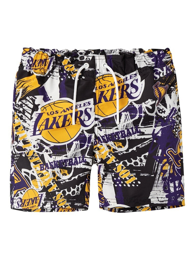NAME IT Badeshorts Badehose NKMMAXTON NBA Lakers Größe 116 bis 152