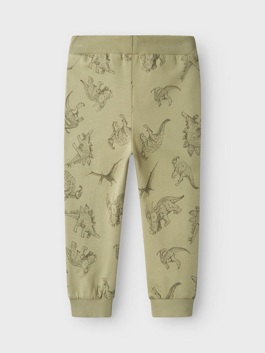 Name it Jogginghose Dino Print Khaki Kinder Sweatpants weitenverstellbar 80–110