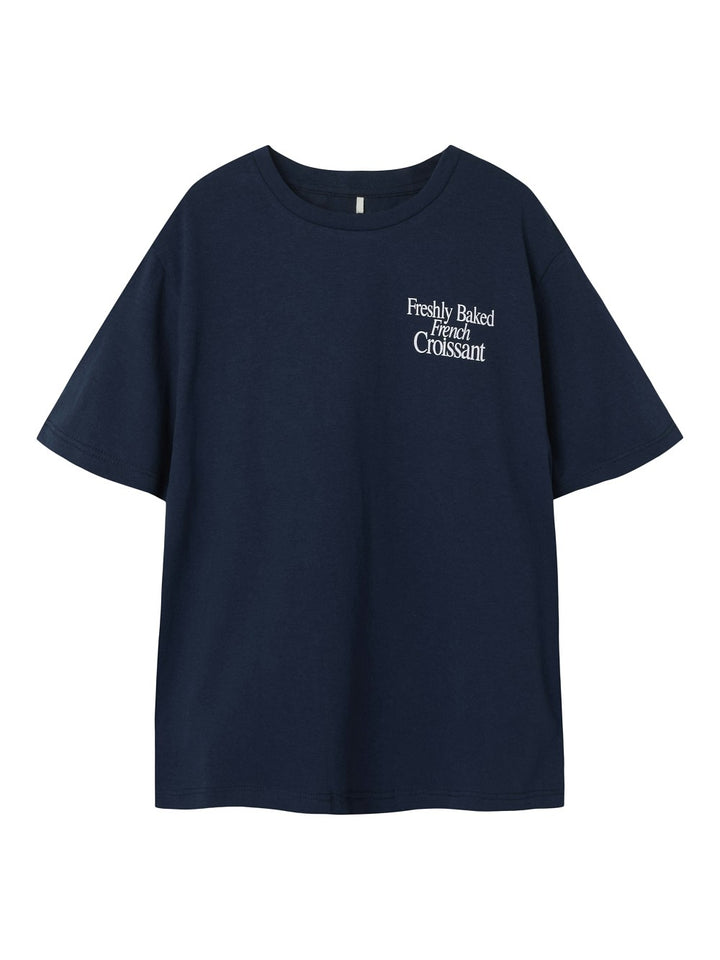 NAME IT halbarm T-shirt NKMDuster dunkelblau Croissant Größe 116 bis 146/152