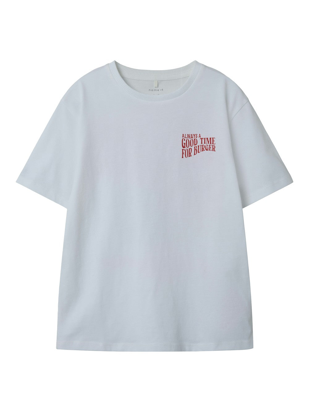 NAME IT Jungen halbarm T-shirt NKMDuster weiß Burger Time Größe 116 bis 146/152