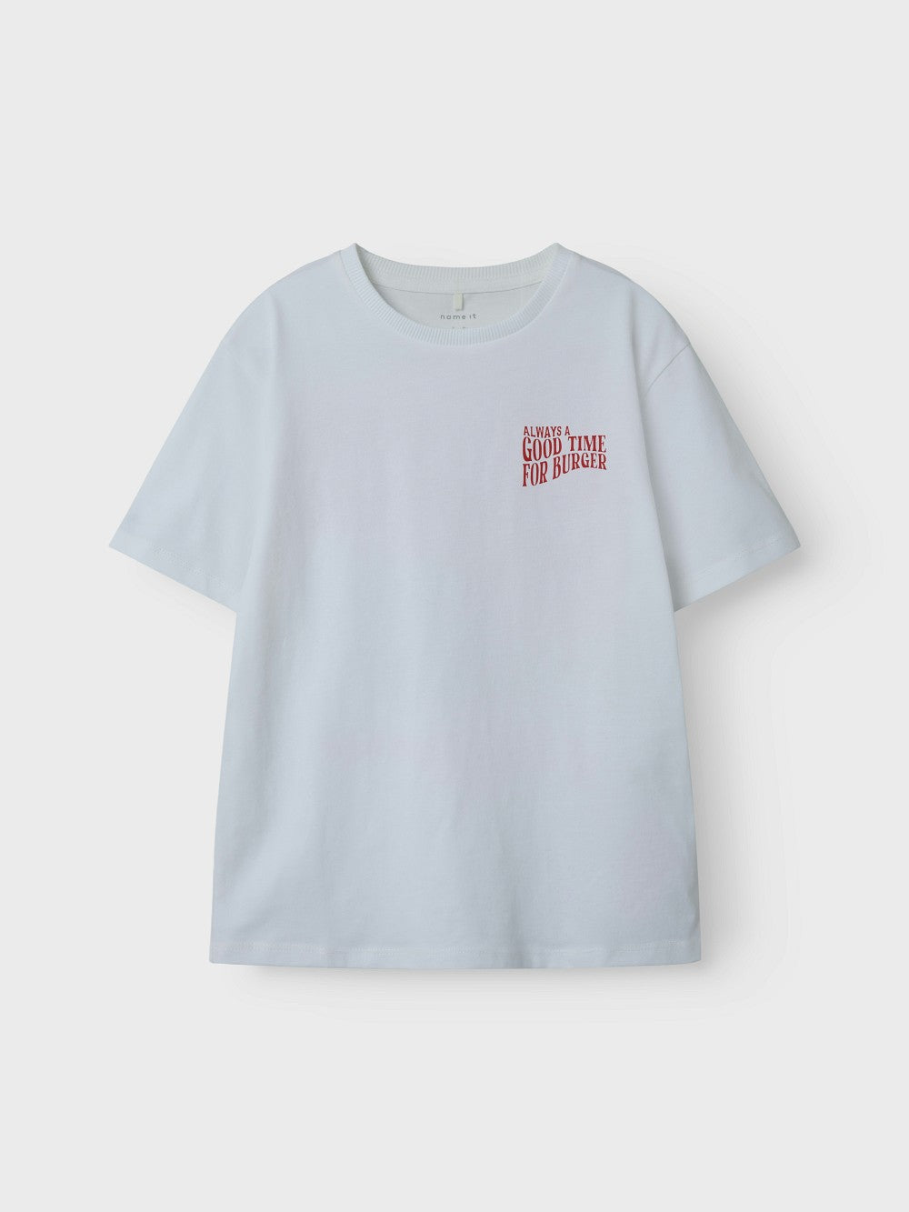 NAME IT Jungen halbarm T-shirt NKMDuster weiß Burger Time Größe 116 bis 146/152