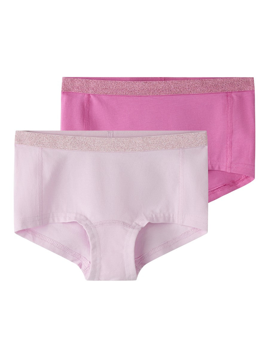 NAME IT 2er Pack Hipster Unterhosen Slip Set rosa pink Größe 116 bis 158/164