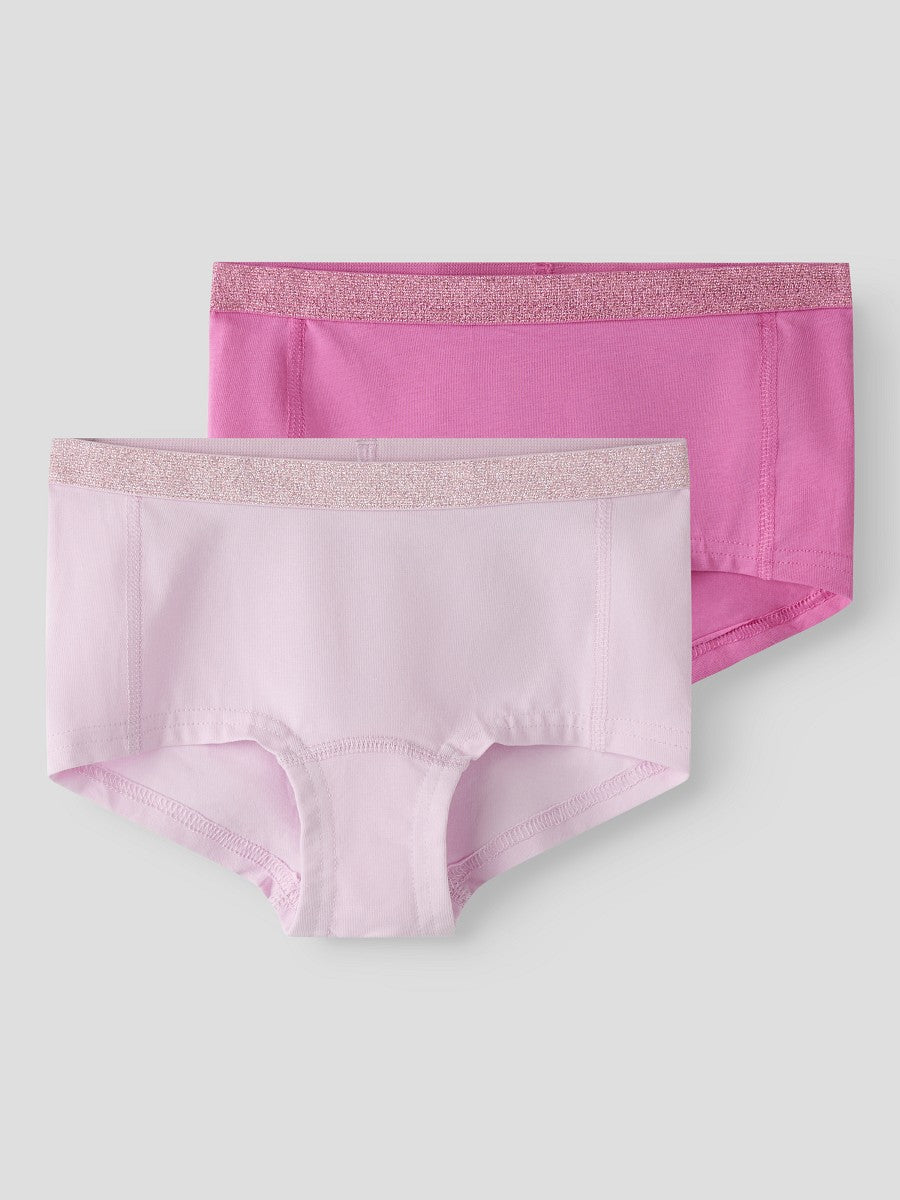 NAME IT 2er Pack Hipster Unterhosen Slip Set rosa pink Größe 116 bis 158/164