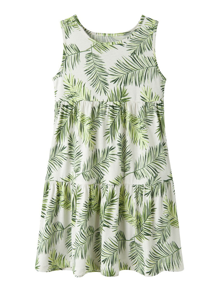 Name it Mädchen Sommerkleid ärmellos leichtes Kinderkleid Freizeitkleid  Palm Leaf 128-164