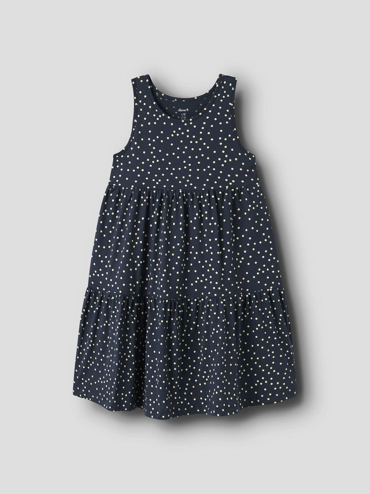 Name it Mädchen Sommerkleid ärmellos leichtes Kinderkleid Freizeitkleid Navy Blazer Dots 128-164