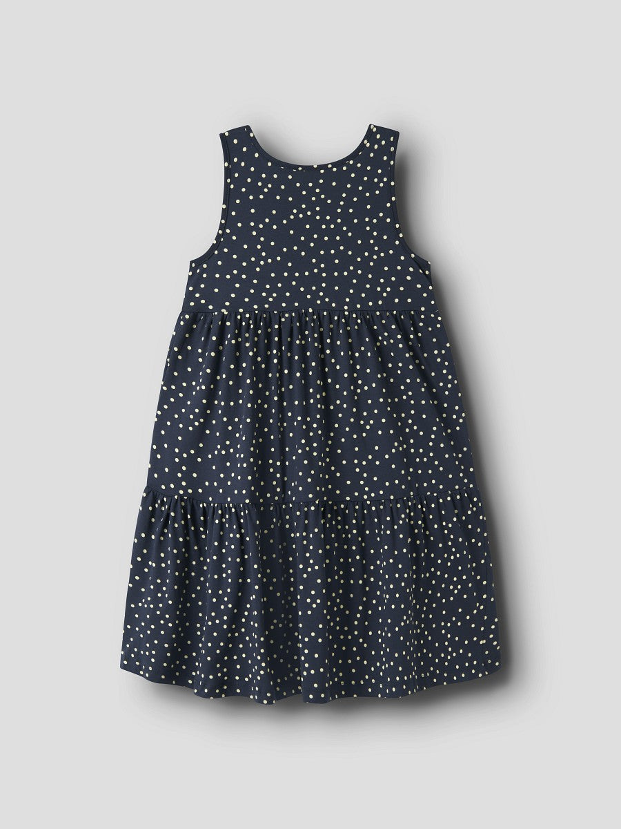 Name it Mädchen Sommerkleid ärmellos leichtes Kinderkleid Freizeitkleid Navy Blazer Dots 128-164