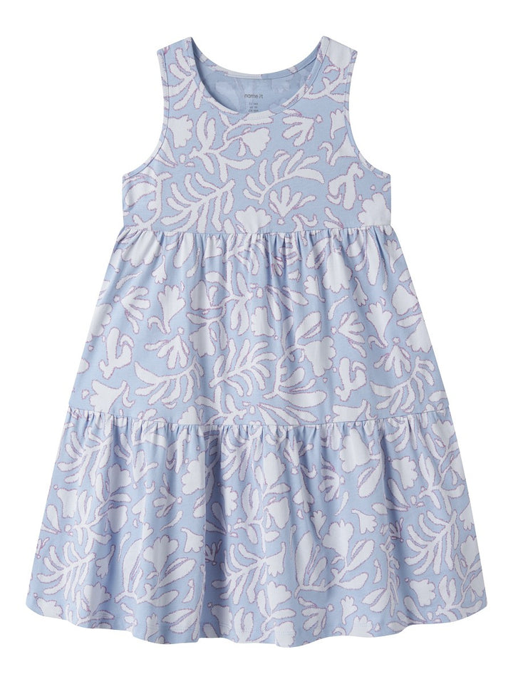 Name it Mädchen Sommerkleid ärmellos leichtes Kinderkleid Freizeitkleid Blue Abstract 128-164