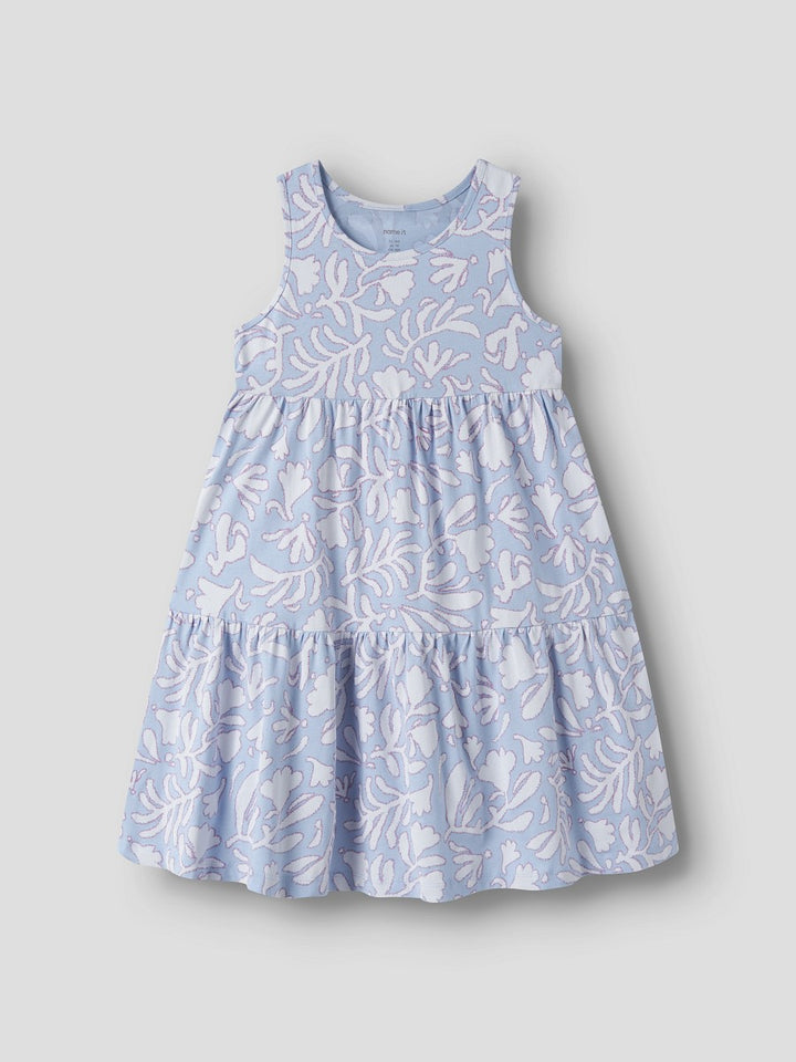 Name it Mädchen Sommerkleid ärmellos leichtes Kinderkleid Freizeitkleid Blue Abstract 128-164