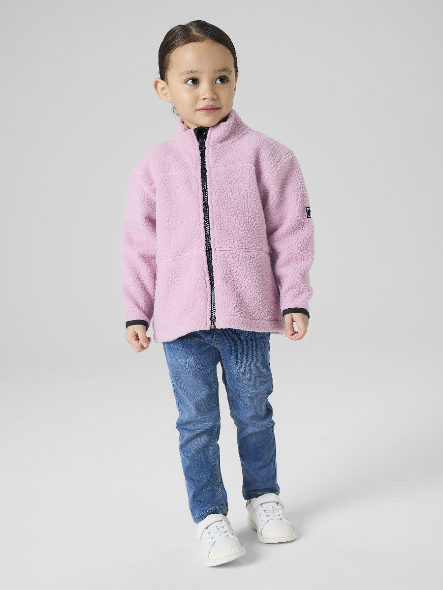NAME IT Mädchen Teddy Fleecejacke Rosa Mauve Jacke Reißverschluss 92 - 122/128
