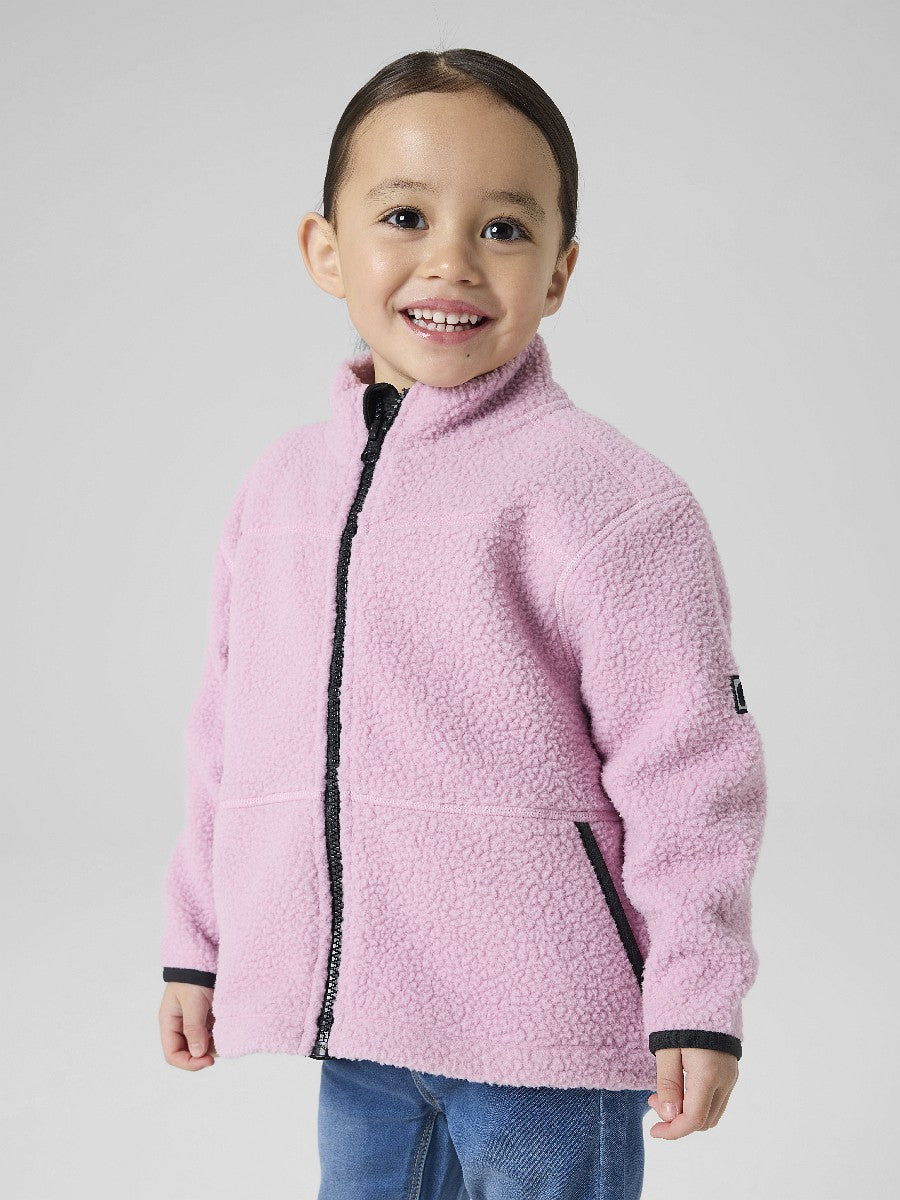 NAME IT Mädchen Teddy Fleecejacke Rosa Mauve Jacke Reißverschluss 92 - 122/128