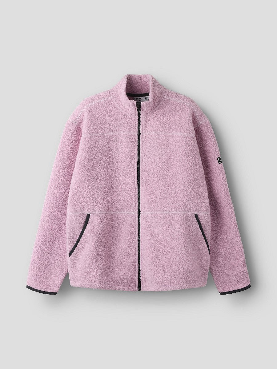 NAME IT Mädchen Teddy Fleecejacke Rosa Mauve Jacke Reißverschluss 92 - 122/128
