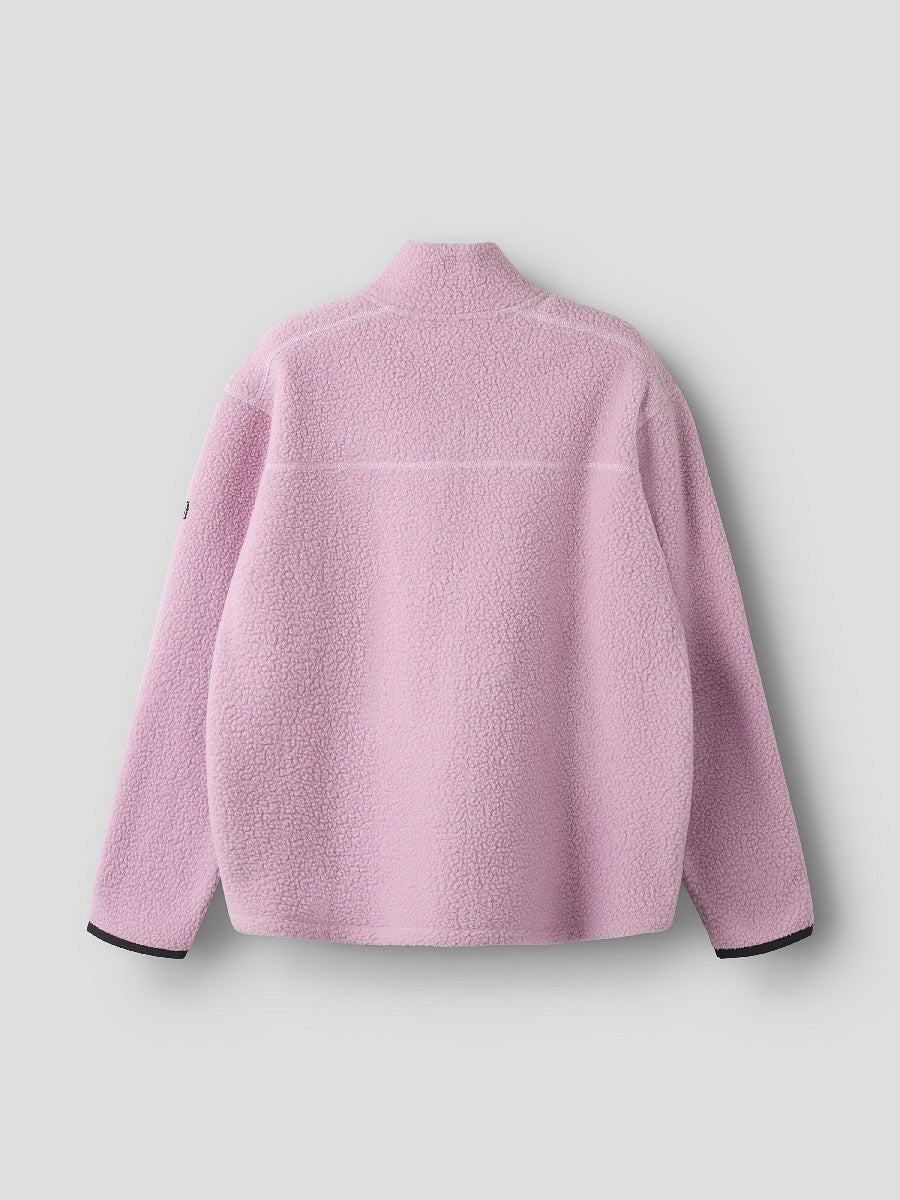 NAME IT Mädchen Teddy Fleecejacke Rosa Mauve Jacke Reißverschluss 92 - 122/128