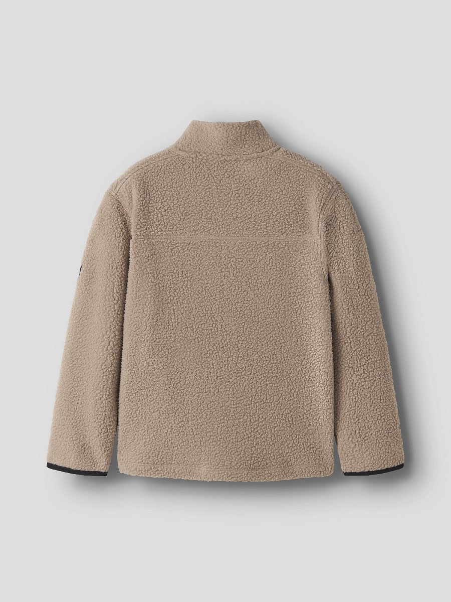 NAME IT Mädchen Teddy Fleecejacke Hellbraun Jacke Reißverschluss 122/128-146/152