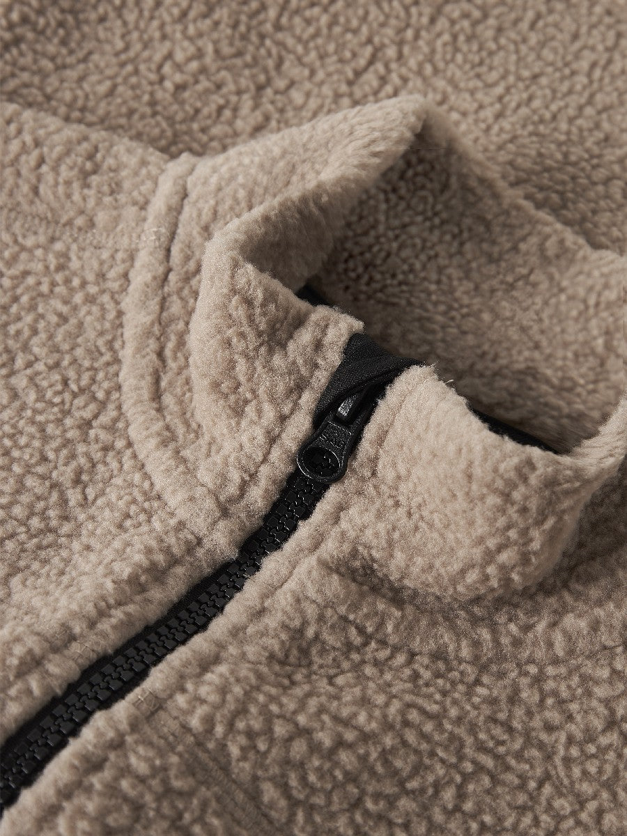 NAME IT Mädchen Teddy Fleecejacke Hellbraun Jacke Reißverschluss 122/128-146/152