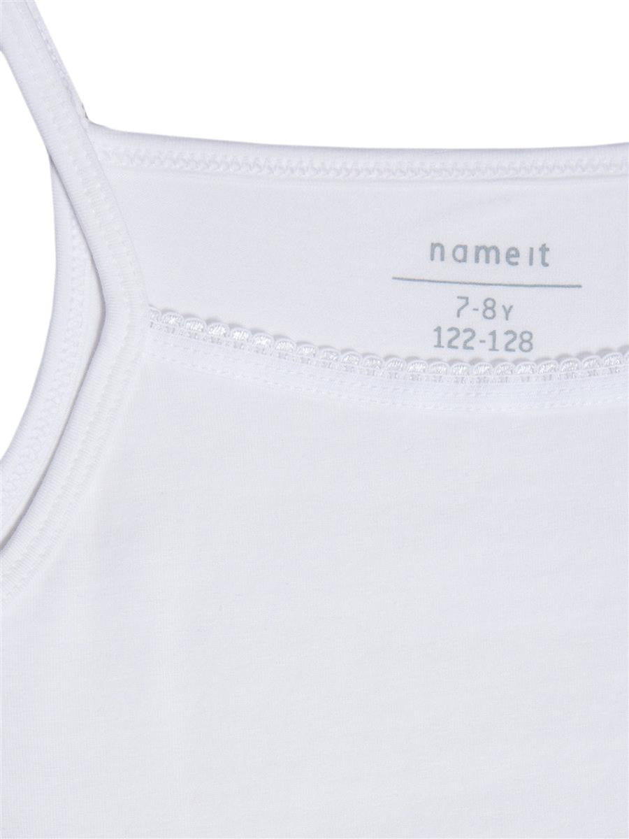 NAME IT Mädchen 2er Pack Strap Unterhemden Set weiß Größe 110/116 bis 158/164