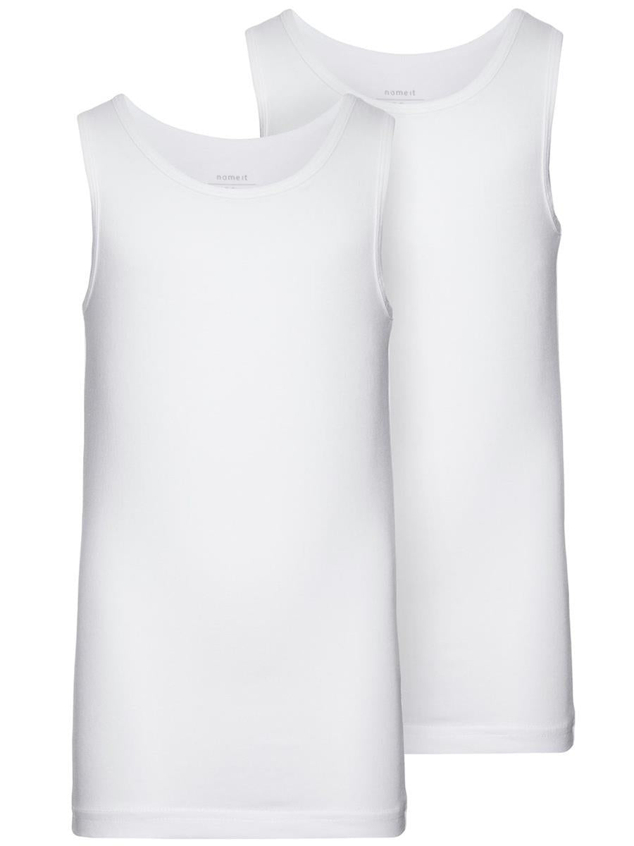 NAME IT 2er Pack Unterhemden Set Tank Top weiß Größe 86 bis 158/164